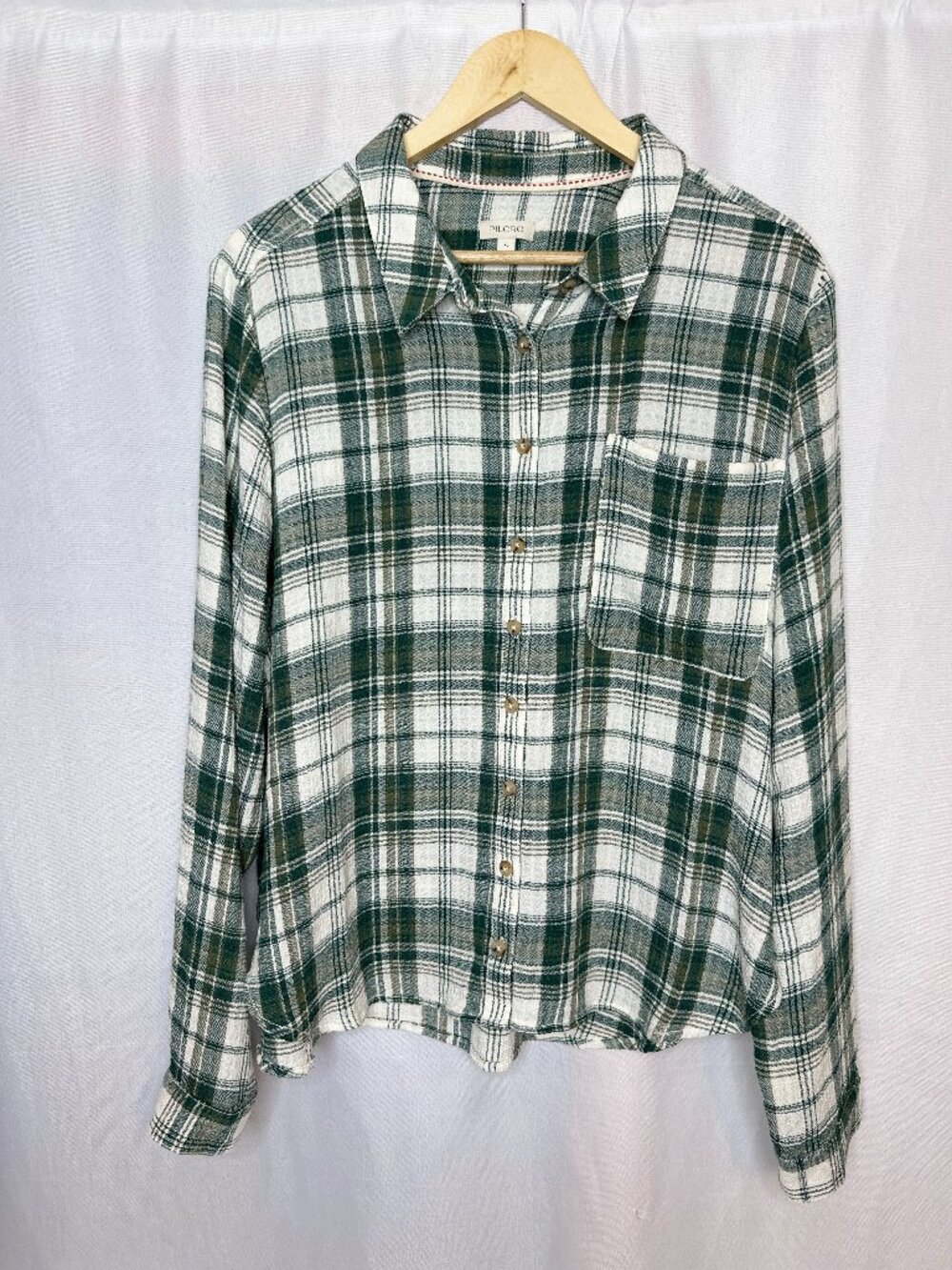 Anthropologie Pilcro Soft Plaid Button Down Shirt, X-Large  Western Preppy Boho